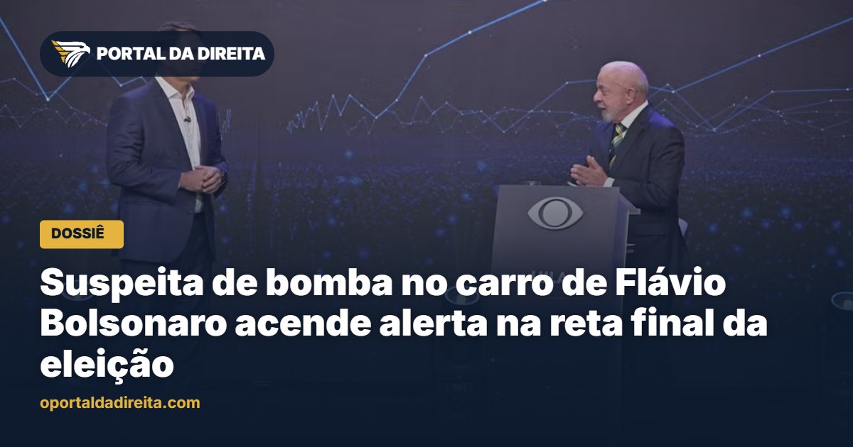 Suspeita de bomba no carro de Flávio Bolsonaro acende alerta na reta final da eleição